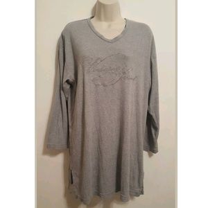 Victorias Secret Long Sleeve Sleep Pajama Top Gray
